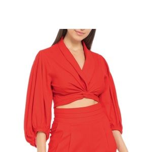 Farm Rio Cropped Blouse, NWT